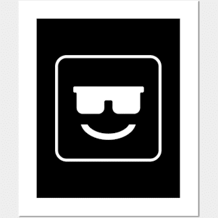 Cool emoji face with sunglasses Posters and Art